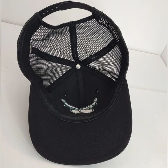 Eagle Eyes Mesh Trucker Hat Embroidered Green Black Beige Snap Back Richardson - Picture 6 of 12